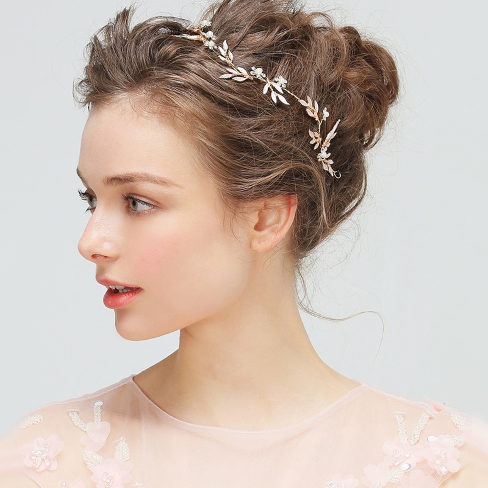 BHLDN Boho Rose Gold Bridal Hair Vine - NWOT - Picture 2 of 7